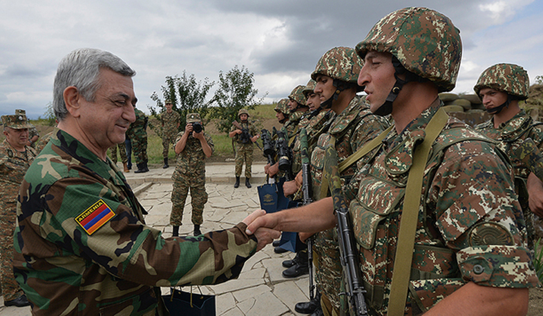 RA President Serzh Sargsyan takes part in opening new military camp