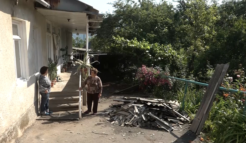 Lightning destroys house in Odzun