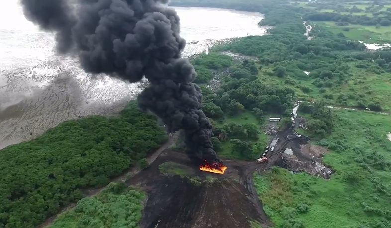 Պանամայում տասը տոննա կոկաին է այրվում