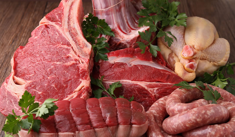 Fresh and healthy meat in shops
