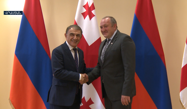 National Assembly speaker Ara Babloyan meets Georgian President Giorgi Margvelashvili