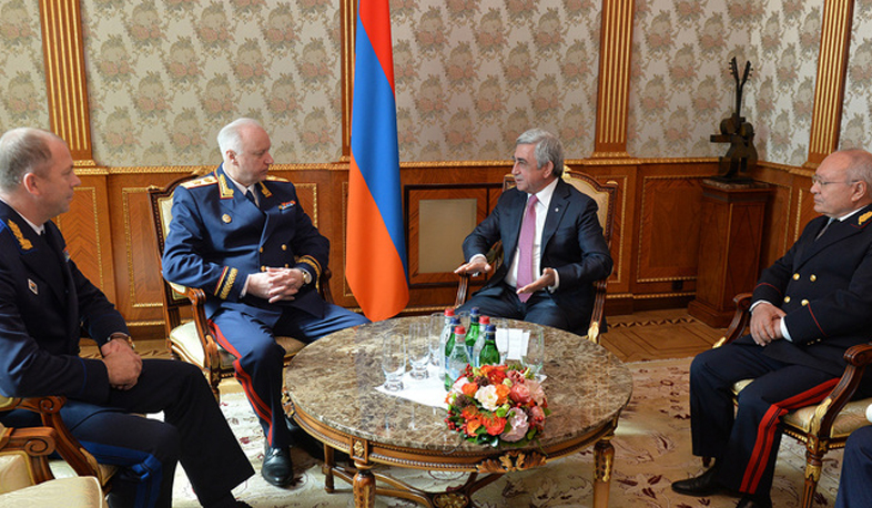 Ս. Սարգսյանը ընդունել է Ռուսաստանի և Բելառուսի քննչական կոմիտեների նախագահներին