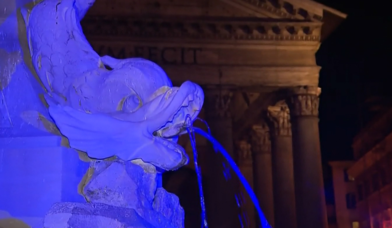 International Agenda: Rome fountains to be lighted blue