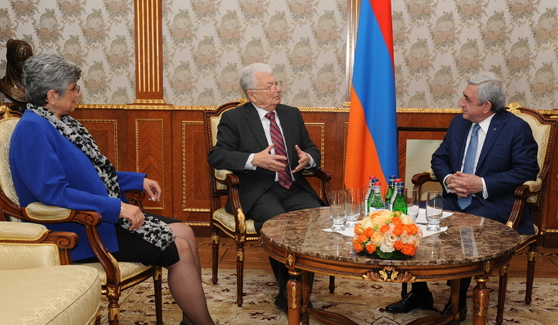 RA President receives scientists Yuri Oganesyan and Ani Aprahamyan