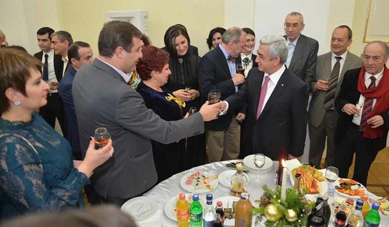 ԶԼՄ ներկայացուցիչների տոնական ընդունելություն Նախագահի նստավայրում