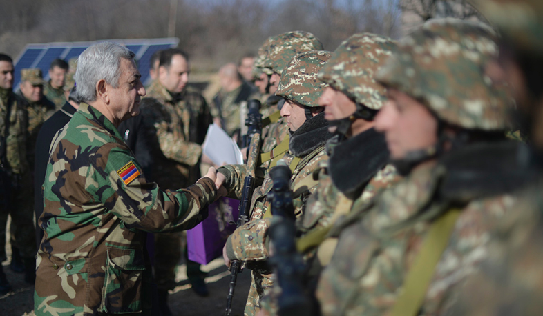 Նախագահը շնորհավորել է զինվորներին