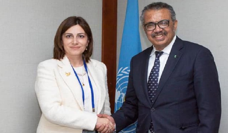 Anahit Avanesyan and Tedros Ghebreyesus discussed programs implemented with WTO and agreements reached
