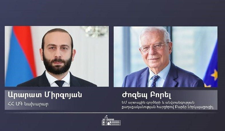 Phone conversation of Foreign Minister Ararat Mizoyan and Josep Borrell
