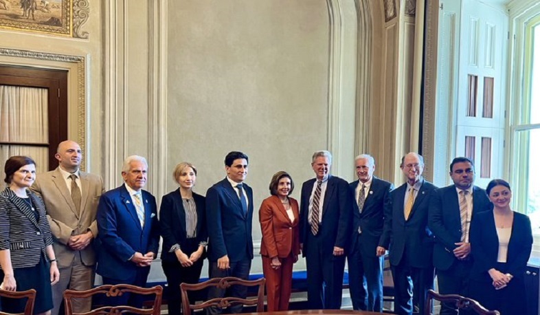 Frank Pallone, Nancy Pelosi and Yeghishe Kirakosyan discussed Azerbaijan's aggression