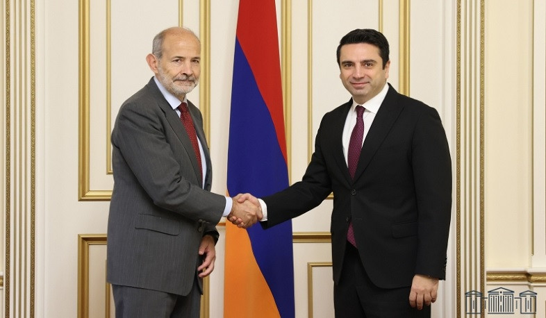 Alen Simonyan receives Ambassador Extraordinary and Plenipotentiary of Kingdom of Spain to Armenia Marcos Gómez Martínez