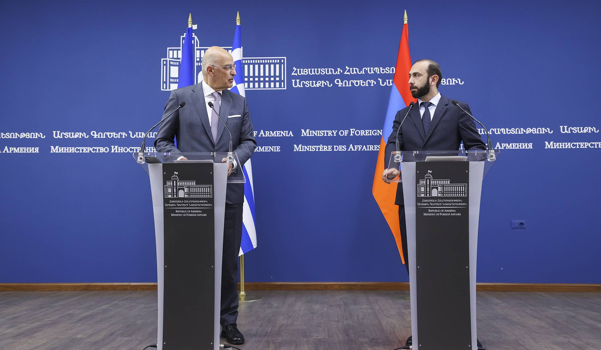 Statement for press of the Foreign Minister of Armenia Ararat Mirzoyan following the meeting with the Foreign Minister of Greece Nikos Dendias