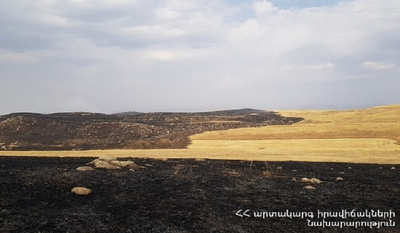 Խոտ գյուղում այրվել է մոտ 17 հա հնձած արտ