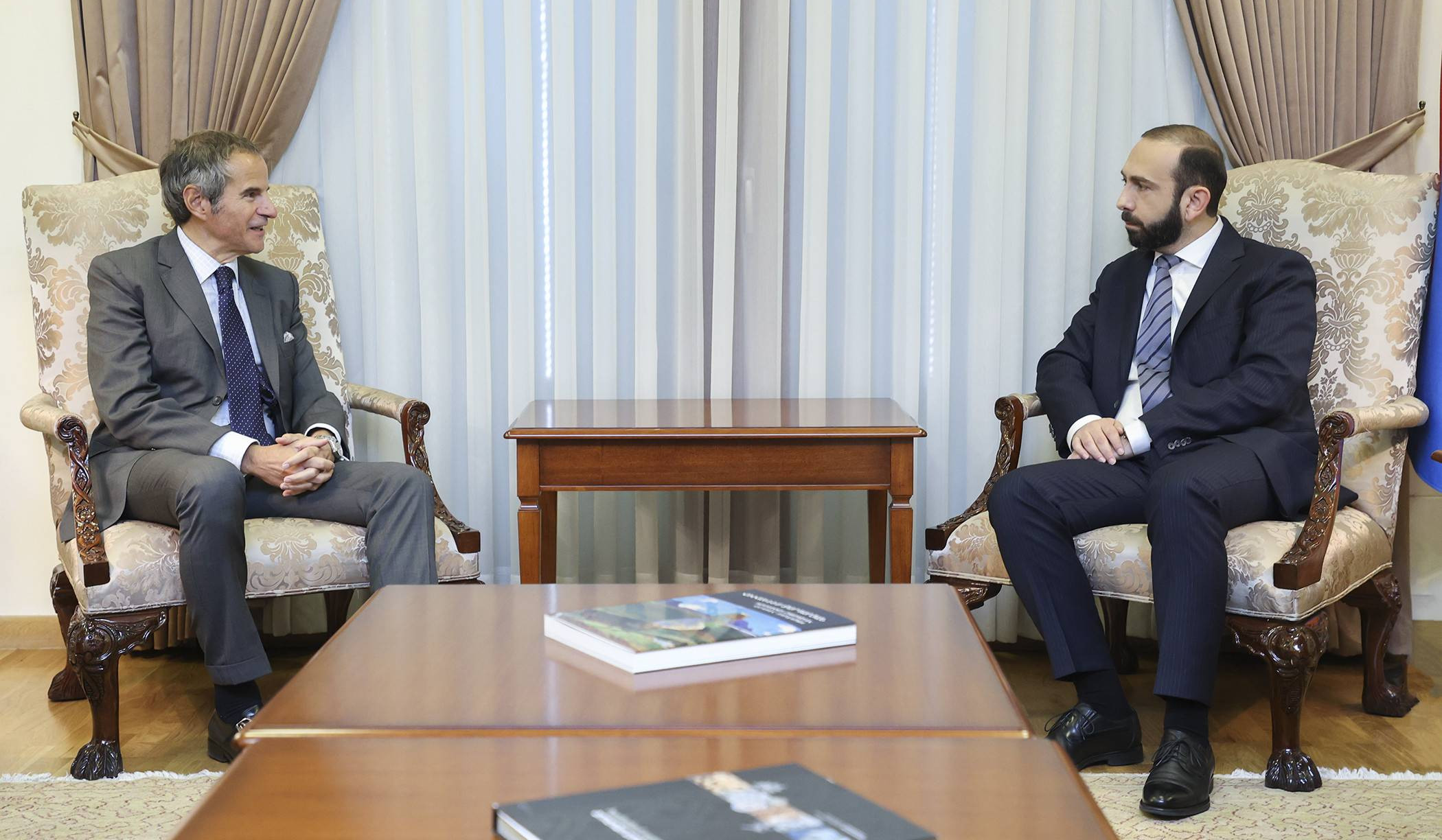 Ararat Mirzoyan meet with the IAEA Director General Rafael Mariano Grossi