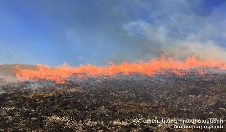 Լեռնանիստ գյուղում այրվել է մոտ 30 հա խոտածածկույթ
