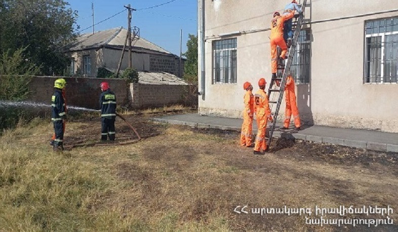 Եղվարդի դպրոցում ուսումնավարժություն է անցկացվել՝ հրդեհից տուժած աշակերտների տարհանում