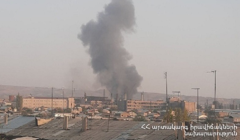 Բագրատունյաց պողոտայում հրդեհ է բռնկվել