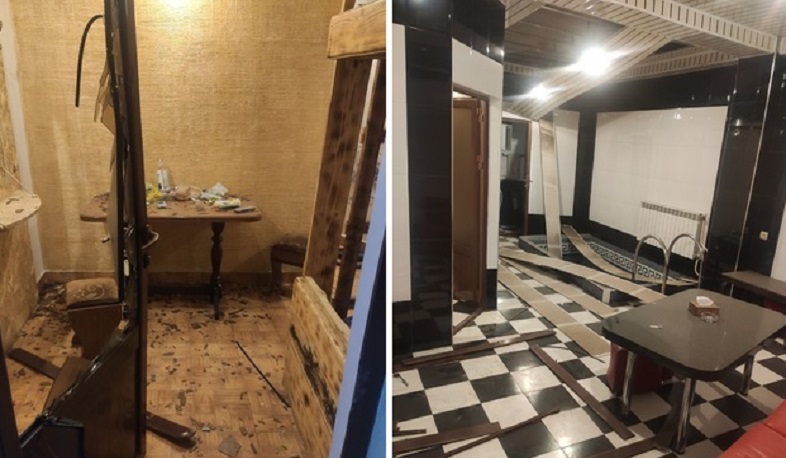 Բագրատունյաց պողոտայի հյուրատանը տեղի ունեցած պայթյունի հետևանքով վնասվել են առաստաղներ, դռներ և պատուհաններ