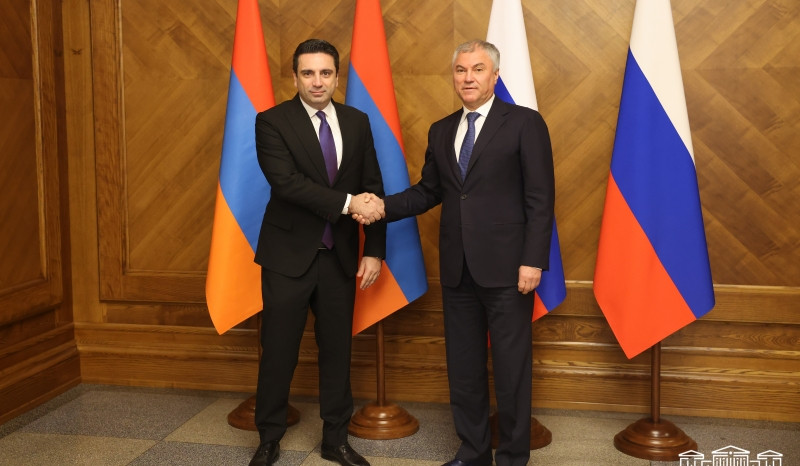 Armenia has no time for long-term security solutions: Alen Simonyan to Vyacheslav Volodin