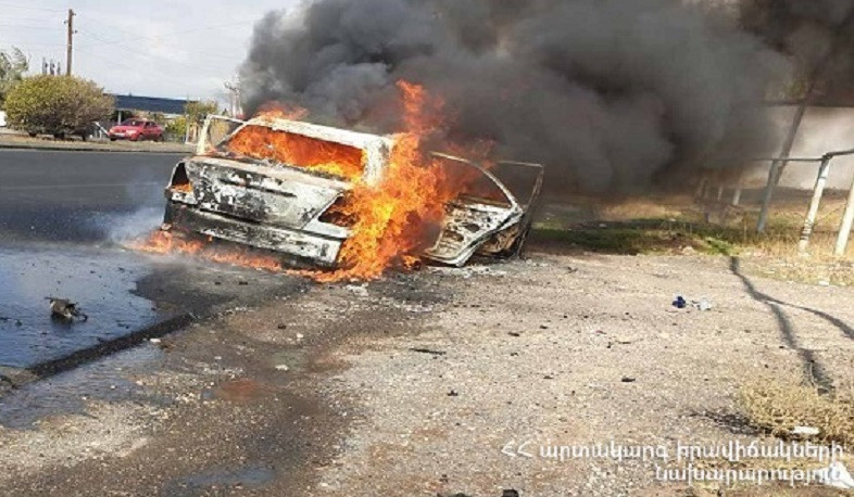 Երևան-Աշտարակ ավտոճանապարհին ավտոմեքենա է այրվել