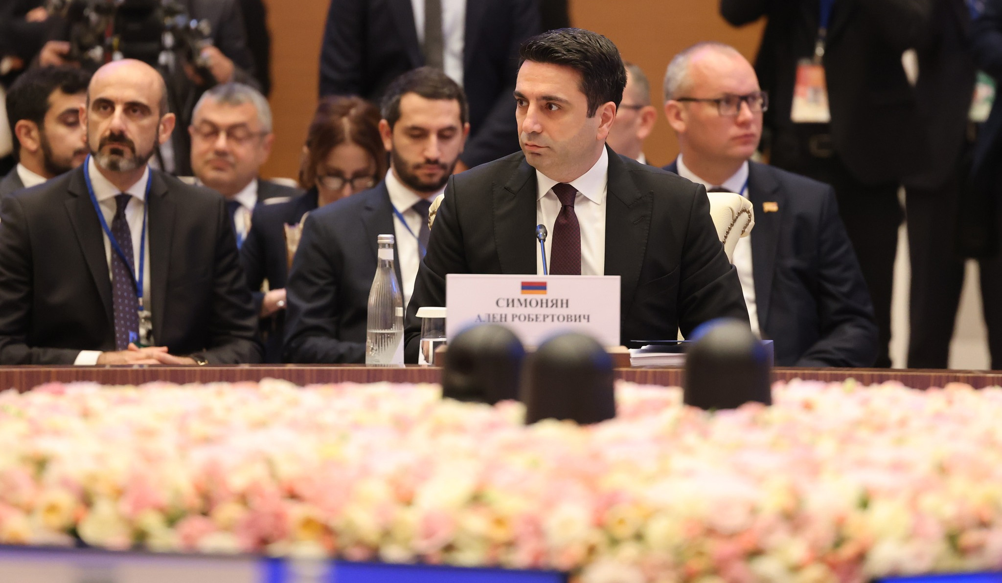 Alen Simonyan gives a speech at Plenary Session of Inter-parliamentary of CIS member states: policy of threats and coercion is unacceptable for us