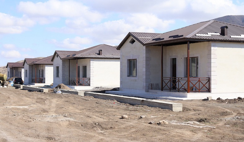 Construction of new neighborhood for displaced people continues in Ivanyan community of Askeran region, Artsakh