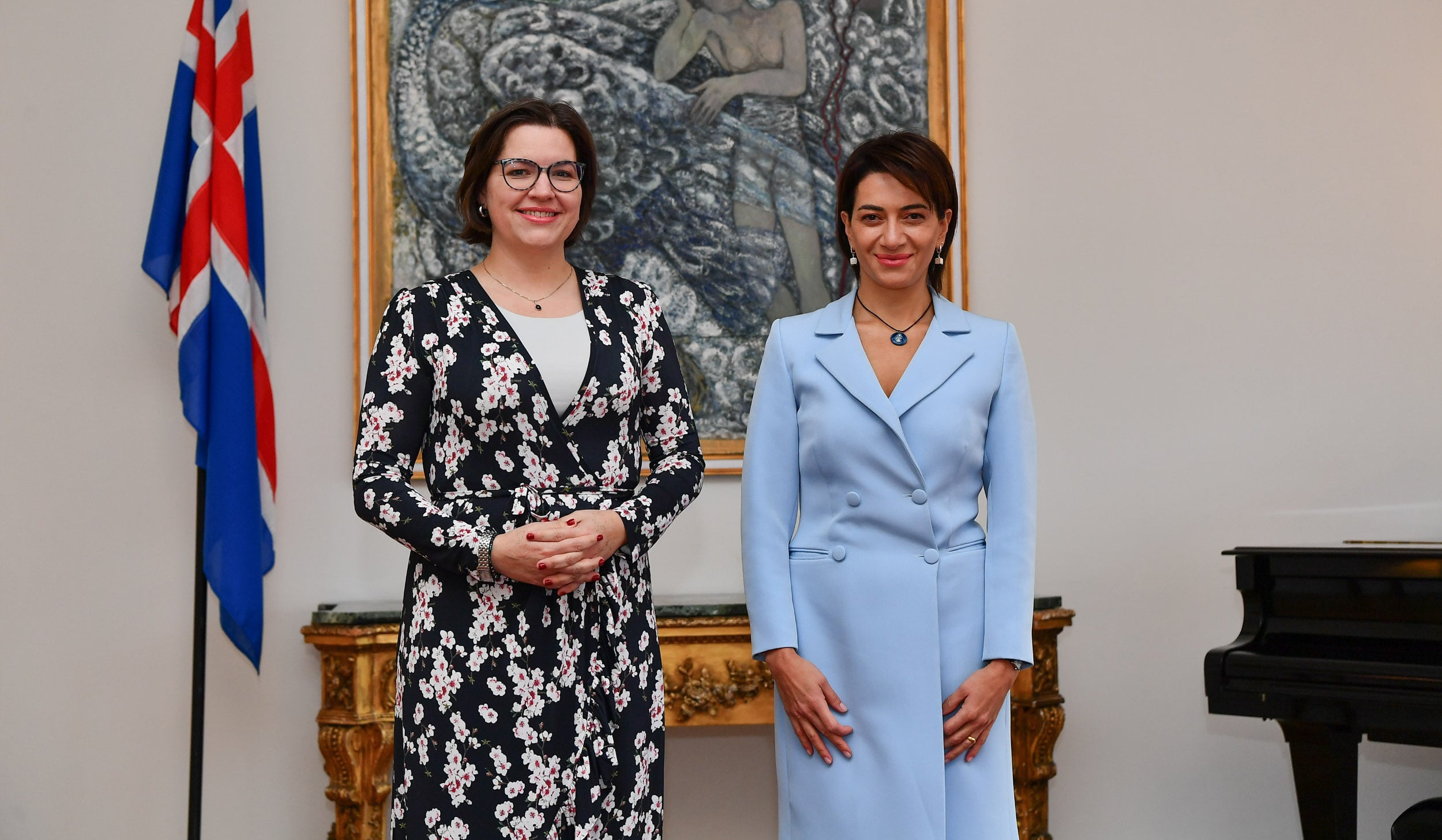 Супруга премьер-министра Армении Анна Акопян в ходе визита в Исландию встретилась с первой леди Исландии Элизой Рейд