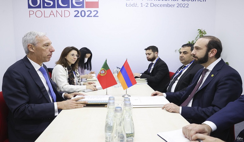 Միրզոյանը պորտուգալացի գործընկերոջն է ներկայացրել ՀՀ-ի և Ադրբեջանի միջև հարաբերությունները և ԼՂ շուրջ ընթացող զարգացումները