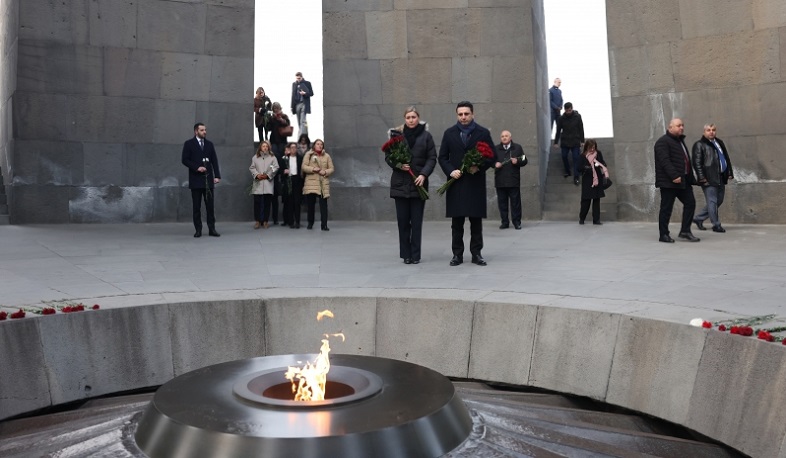 Alen Simonyan and Yael Braun-Pivet visit Tsitsernakaberd Memorial Complex