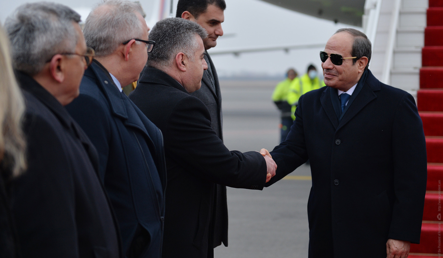 Президент Египта Абдель Фаттах Ас-Сиси прибыл в Армению с двухдневным официальным визитом