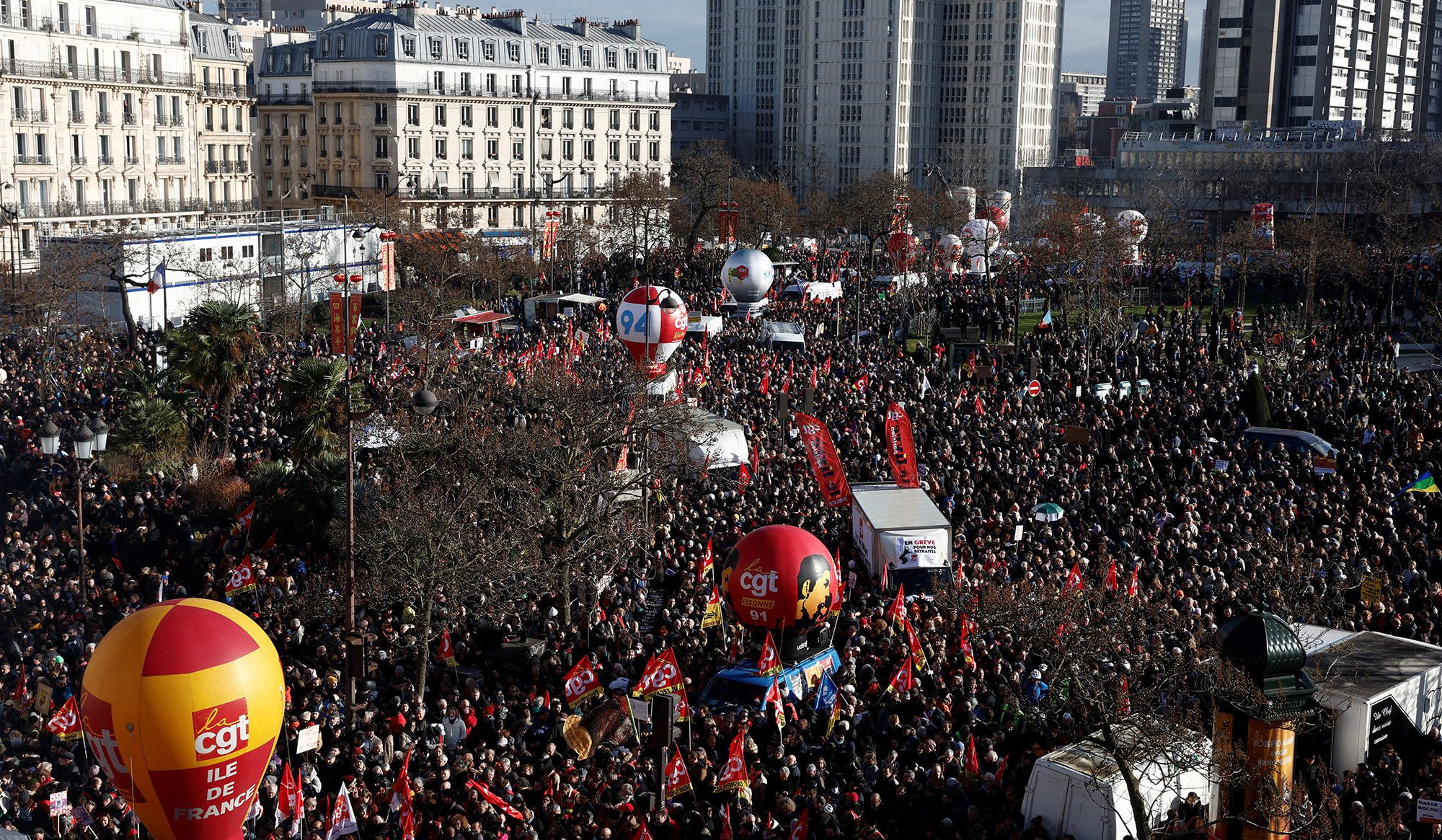 Raising pensions age is non-negotiable says French labour minister despite mass protests
