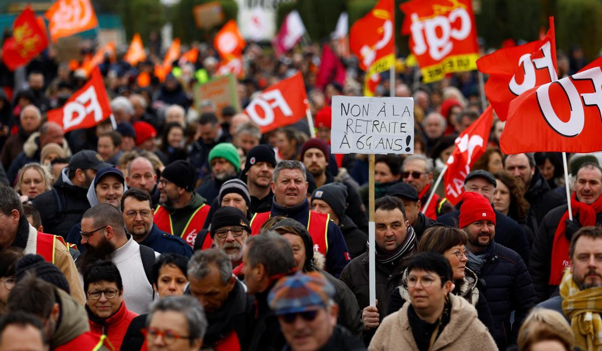 Thousands in France protest against pension reform, government's 'disregard' for opposition