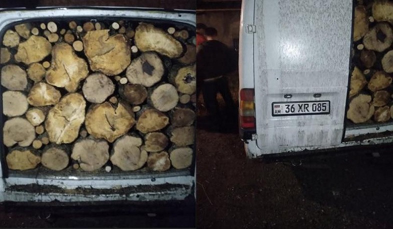 Գեղարքունիքի պարեկները փայտանյութով բեռնված մեքենա են հայտնաբերել