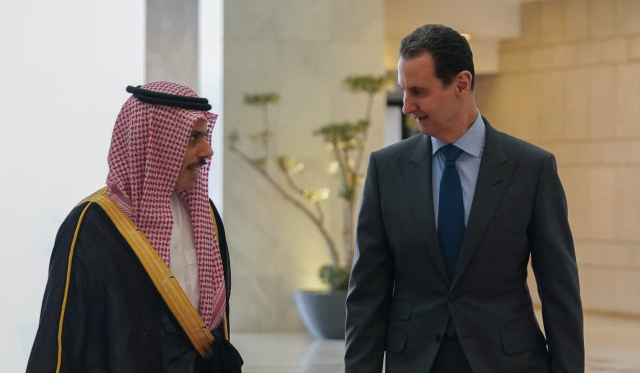 Syrian President Bashar al-Assad and Saudi Foreign Minister Faisal bin Farhan discuss bilateral relations