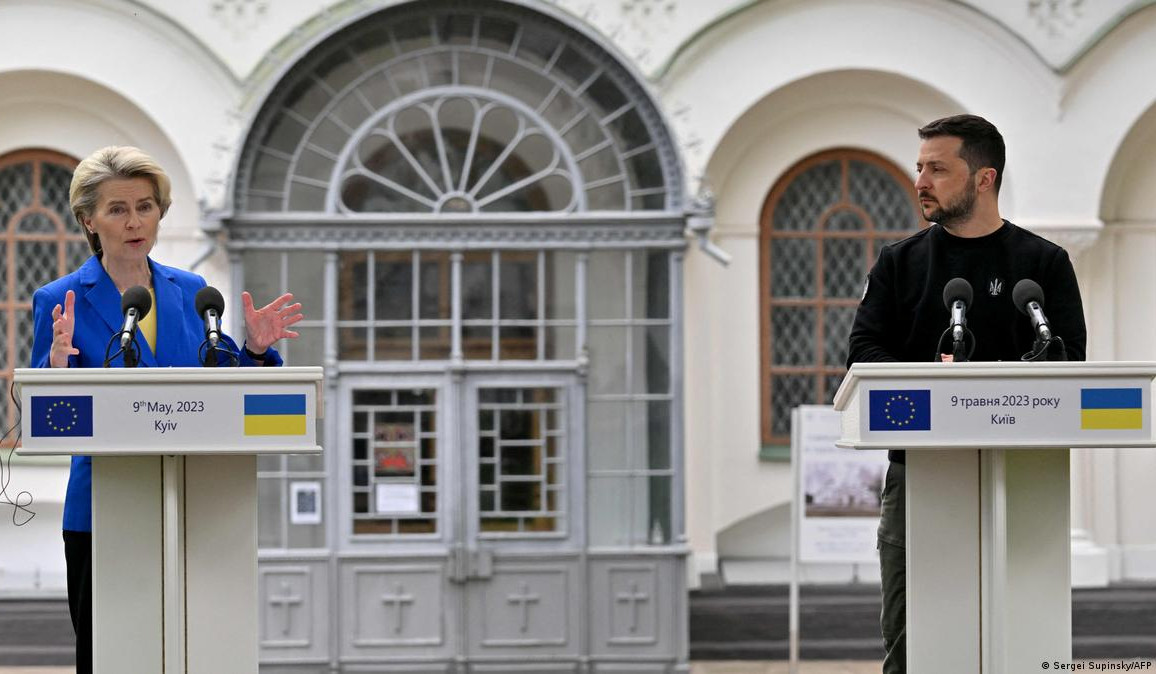 EU's von der Leyen in Kyiv as Russia marks World War Two anniversary