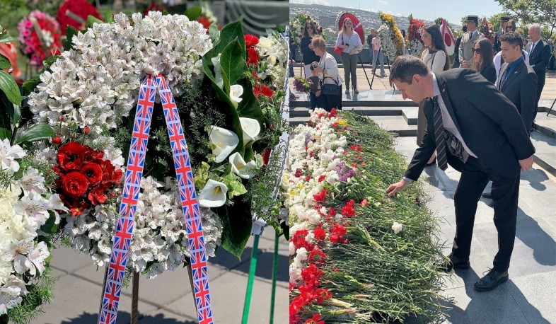 Հայաստանում ՄԹ գործերի ժամանակավոր հավատարմատարը ծաղկեպսակ է դրել «Հաղթանակ» զբոսայգու Հավերժական կրակի մոտ