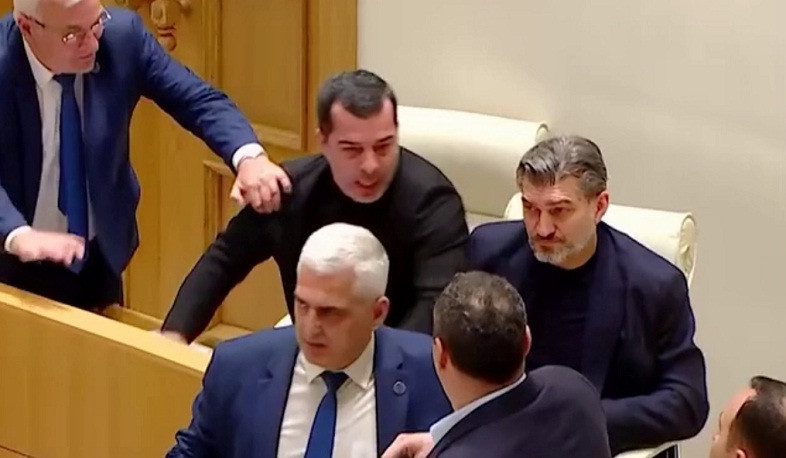Scuffle in Georgian Parliament
