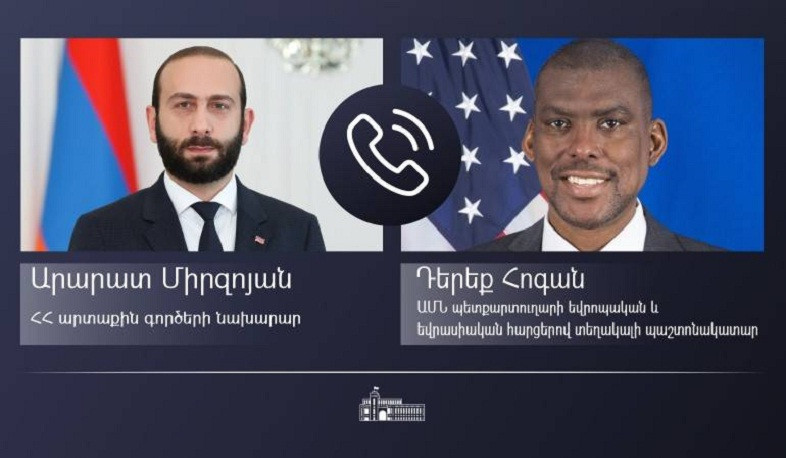 Арарат Мирзоян провел телефонный разговор с Дереком Хоганом