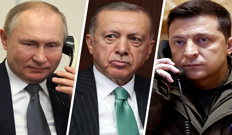 Թուրքիայի նախագահը հեռախոսազրույց է ունեցել Ռուսաստանի և Ուկրաինայի նախագահների հետ
