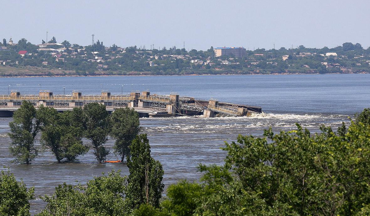 После взрыва плотины Каховской ГЭС течение Днепра ускорилось в десять раз
