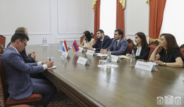 Hakob Arshakyan receives Dutch member of European Parliament Bert-Jan Ruissen
