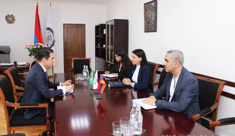 Անահիտ Մանասյանն ու Բրազիլիայի դեսպանը քննարկել են մարդու իրավունքների պաշտպանությանը վերաբերելի հարցեր