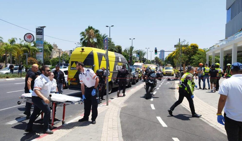 Six hurt in suspected Palestinian car-ramming, stabbing in Tel Aviv