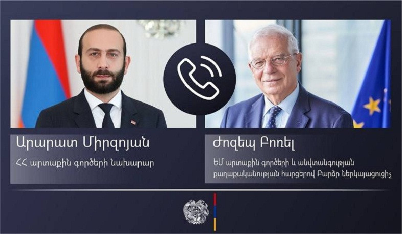Арарат Мирзоян и Жозепь Боррель обсудили гуманитарный кризис в Нагорном Карабахе