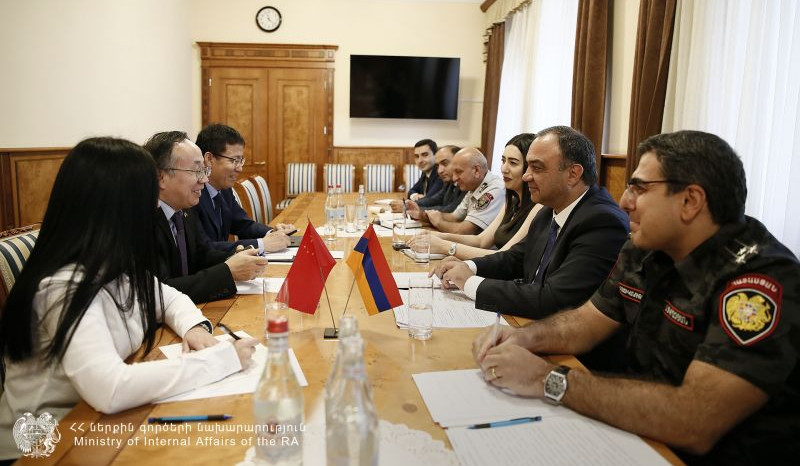 Chinese ambassador to Armenia is ready to support Ministry of Internal Affairs