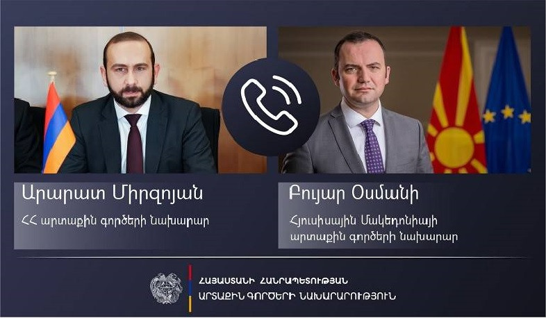 Phone conversation between Foreign Ministers of Armenia and North Macedonia