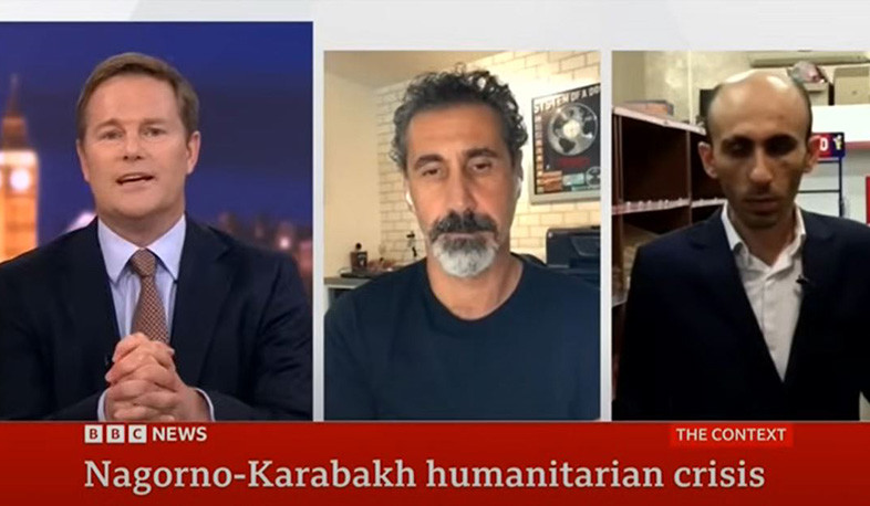 Серж Танкян и Артак Бегларян в эфире телеканала BBC представили ситуацию в Нагорном Карабахе