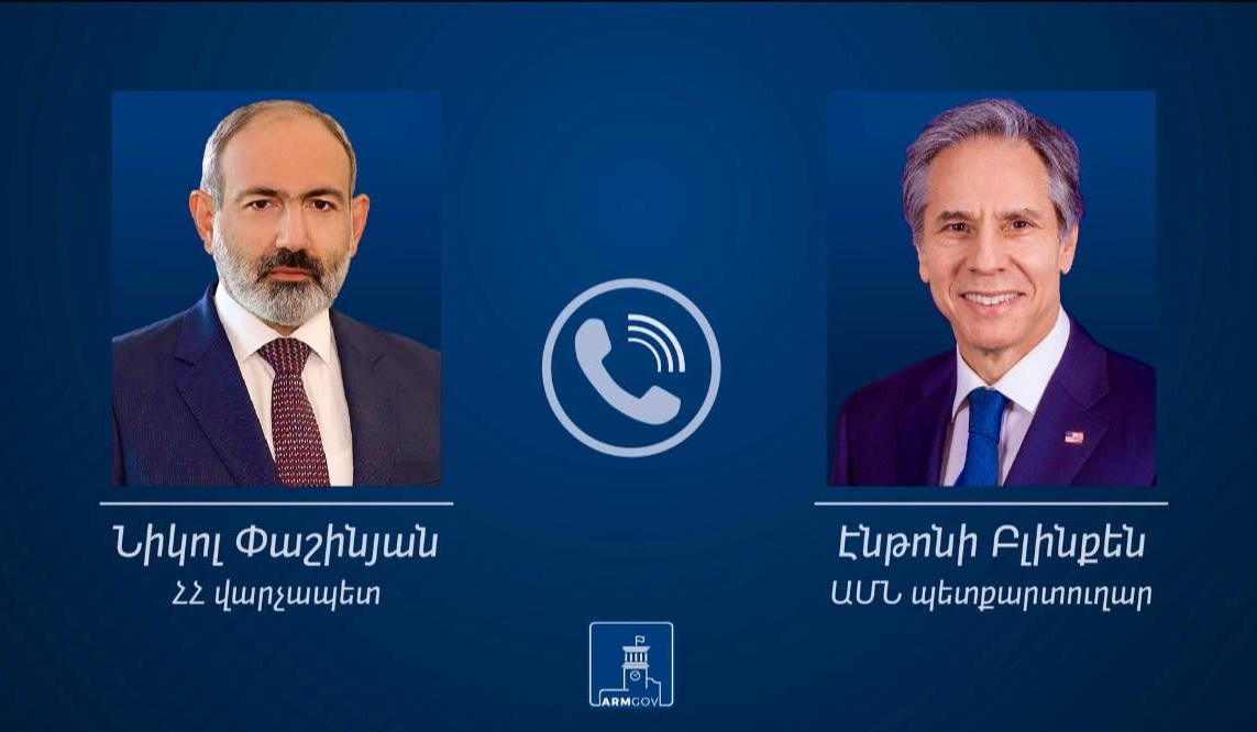 Prime Minister Pashinyan holds telephone conversation with Antony Blinken