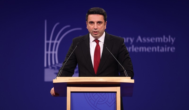 NA President Alen Simonyan gives speech in European Conference of Presidents of Parliaments of Council of Europe in Dublin