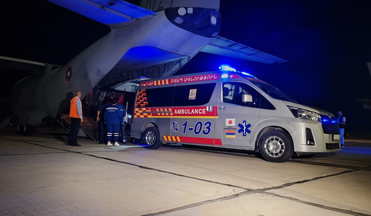 Seven patients injured as result of explosion and military aggression in Nagorno-Karabakh transferred to France and Bulgaria