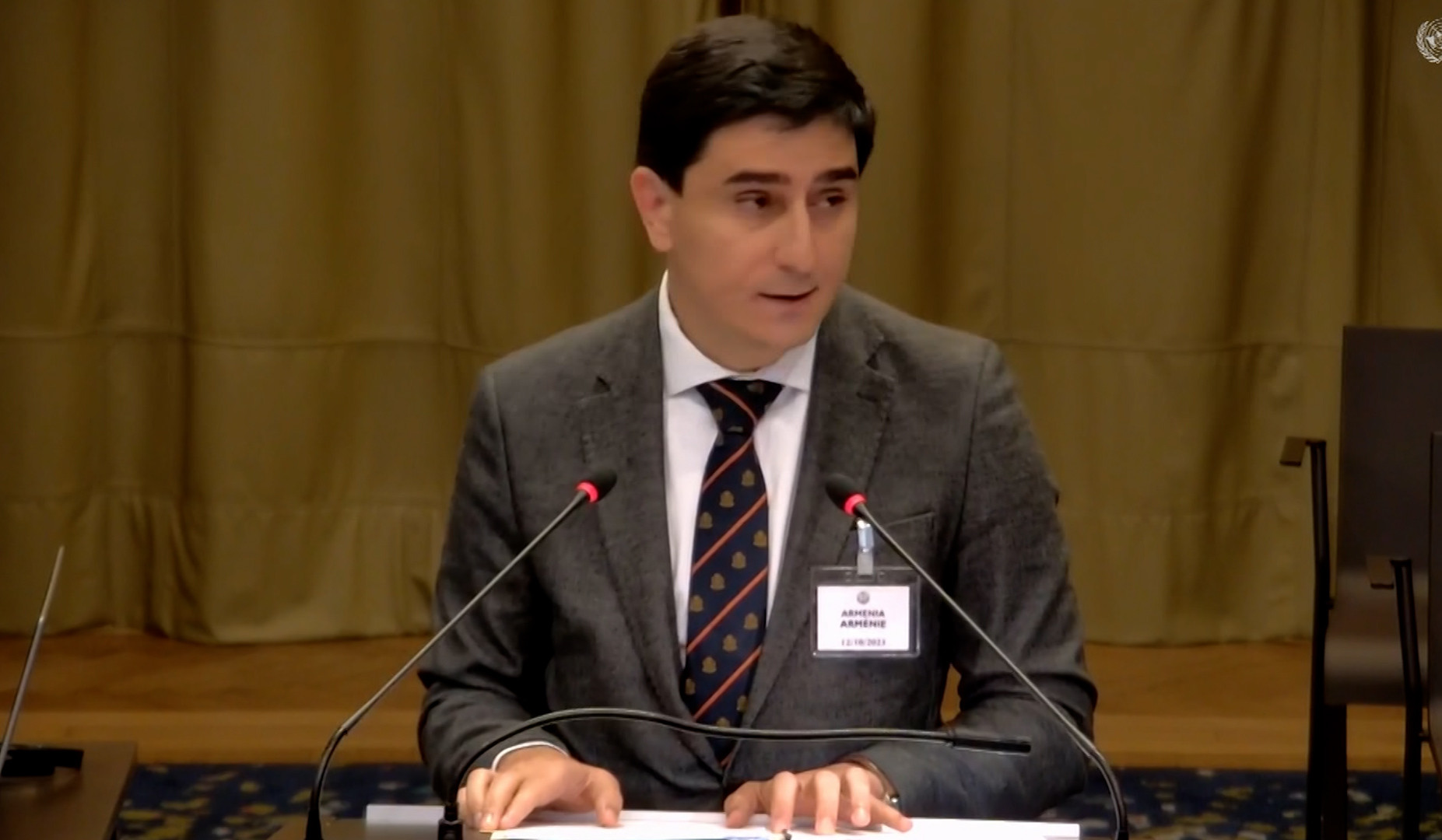 Yeghishe Kirakosyan presents Armenia’s closing submissions at International Court of Justice